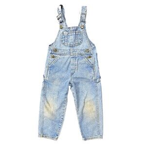 VTG 90s LEE World Class Blue Denim Overalls Size 4T Cotton Made In USA